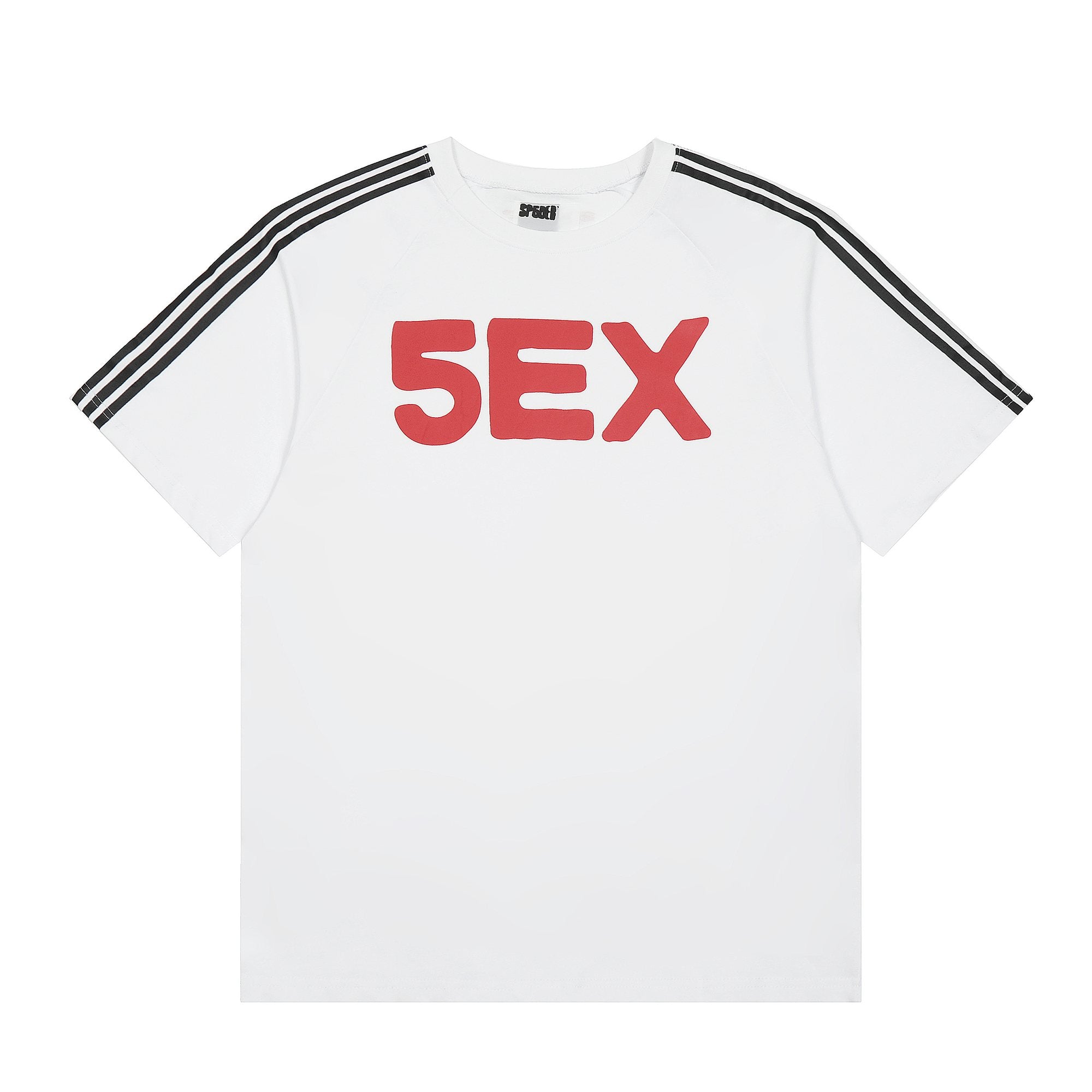 Sp5der Striped Raglan Graphic T-Shirt — hero