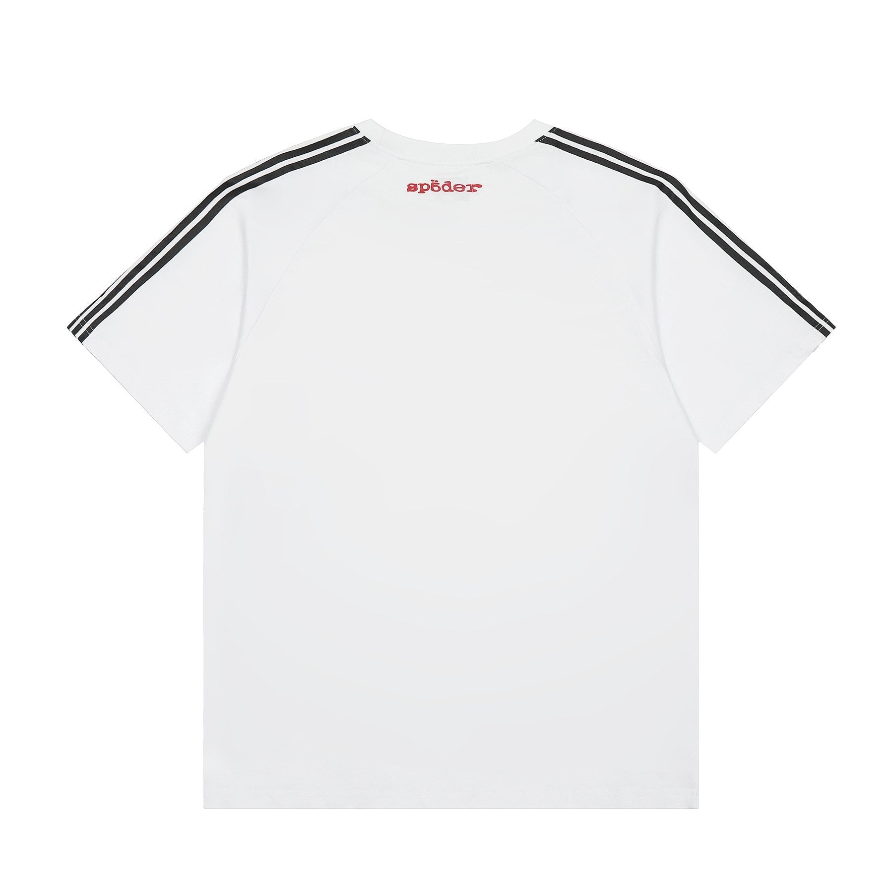 Sp5der Striped Raglan Graphic T-Shirt — back