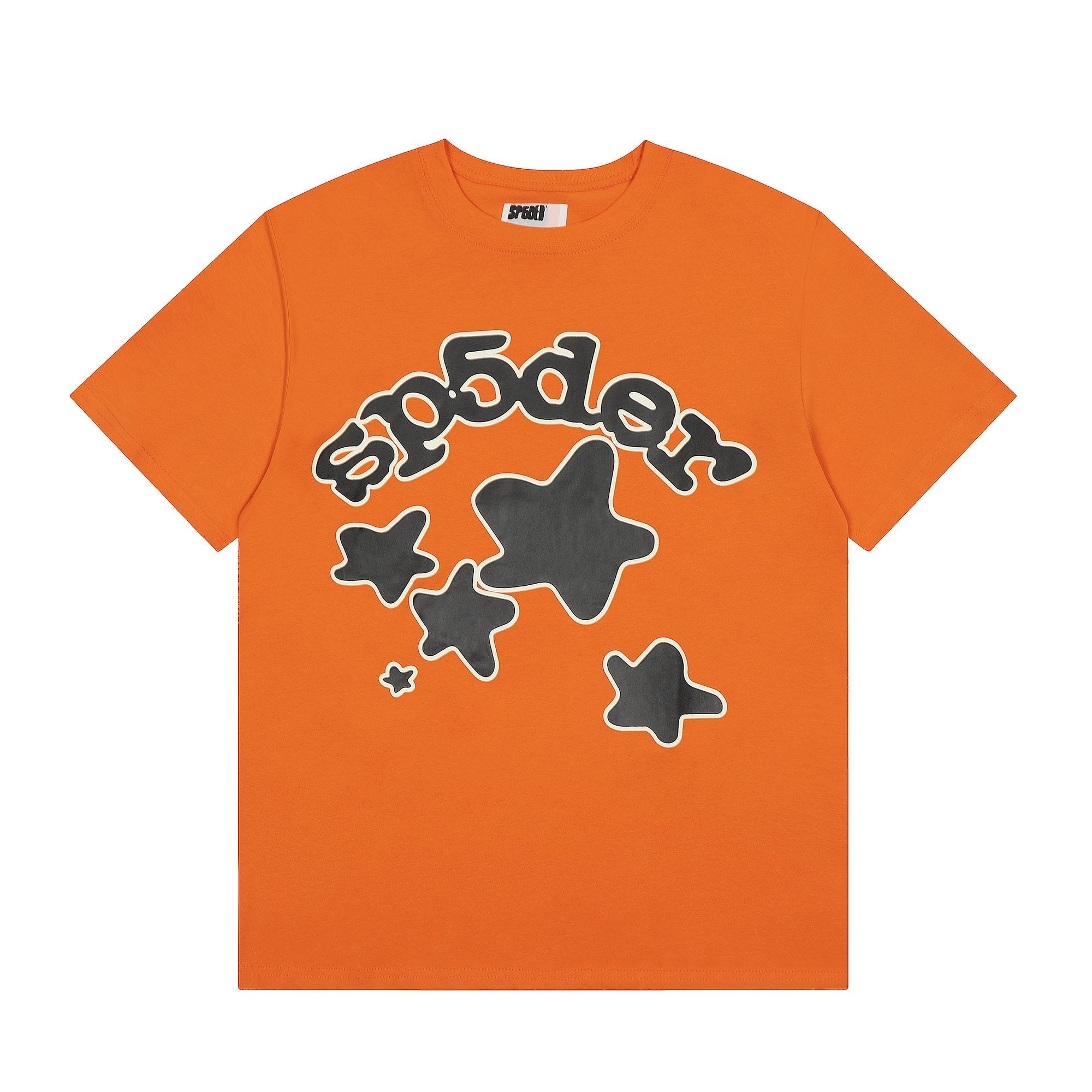 Sp5der Orange Star Graphic T-Shirt — hero