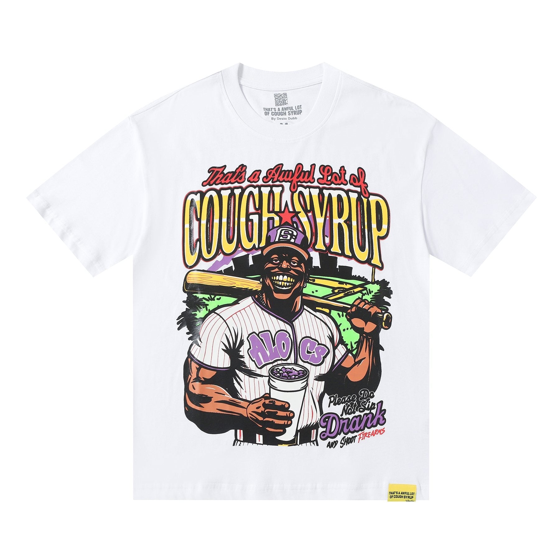 THAT'S A AWFUL LOT OF COUGH SYRUP Baseball Graphic T-Shirt — front