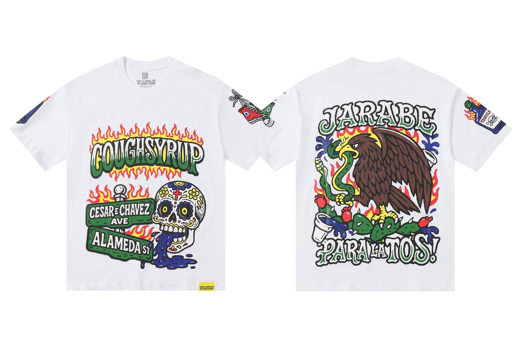 THAT'S A AWFUL LOT OF COUGH SYRUP Front & Back Graphic Short-Sleeve T-Shirt — front