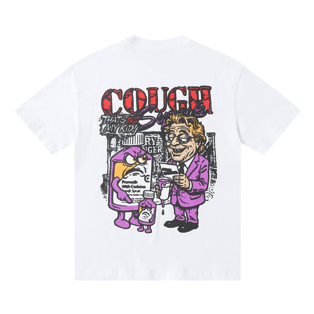 THAT'S A AWFUL LOT OF COUGH SYRUP Chest & Back Graphic T-Shirt — back