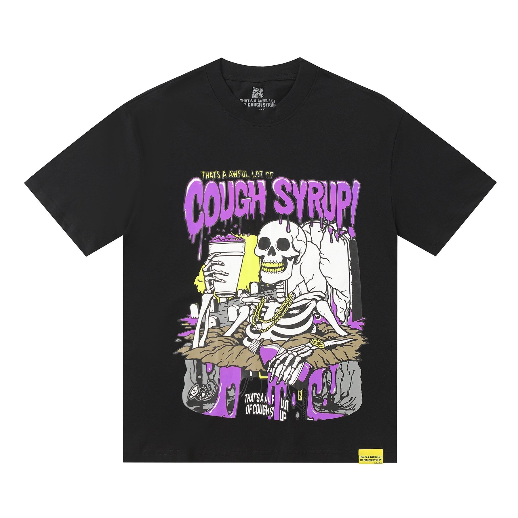 THAT'S A AWFUL LOT OF COUGH SYRUP Skeleton Graphic T-Shirt — hero