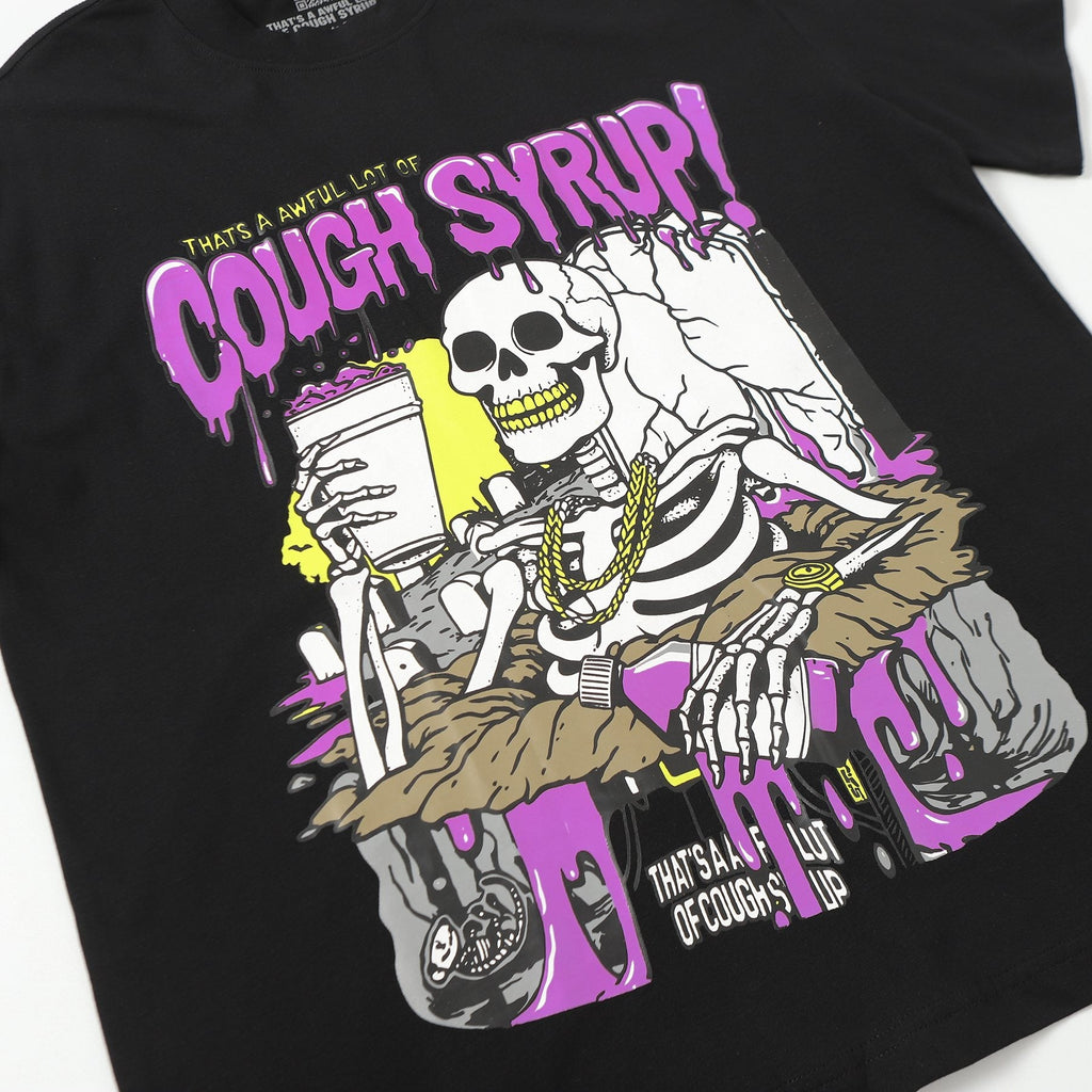 THAT'S A AWFUL LOT OF COUGH SYRUP Skeleton Graphic T-Shirt — detail