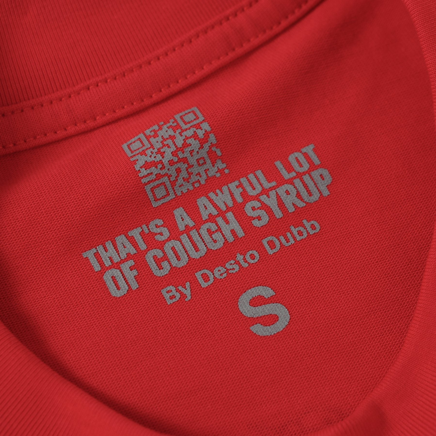 THAT'S A AWFUL LOT OF COUGH SYRUP Bottle Graphic T-Shirt — neck_label