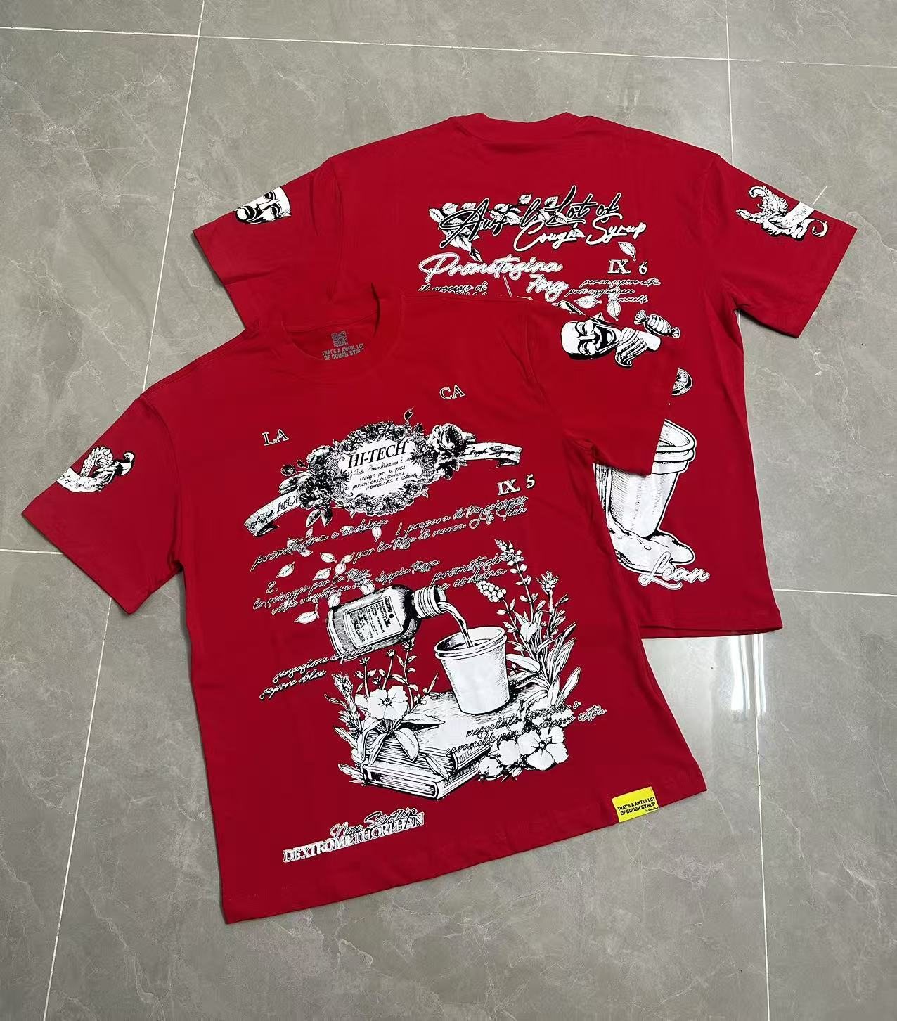 THAT'S A AWFUL LOT OF COUGH SYRUP Bottle Graphic T-Shirt — context