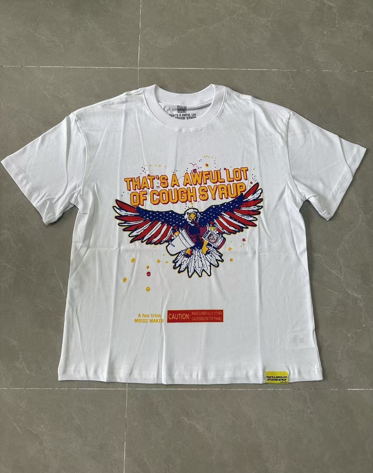 THAT'S A AWFUL LOT OF COUGH SYRUP Eagle Graphic T-Shirt — front