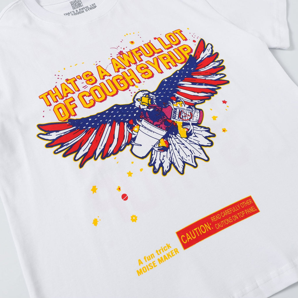 THAT'S A AWFUL LOT OF COUGH SYRUP Eagle Graphic T-Shirt — detail
