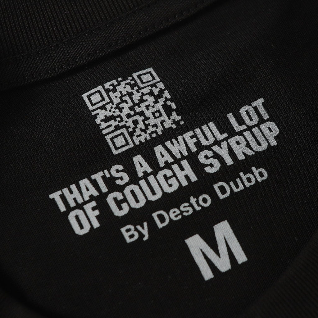 THAT'S A AWFUL LOT OF COUGH SYRUP Front & Back Graphic T-Shirt — neck_label