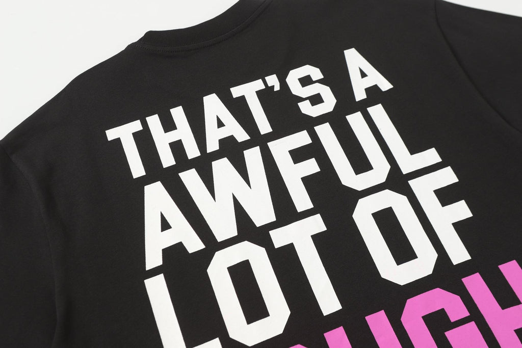 THAT'S A AWFUL LOT OF COUGH SYRUP Front & Back Graphic Short-Sleeve T-Shirt — detail