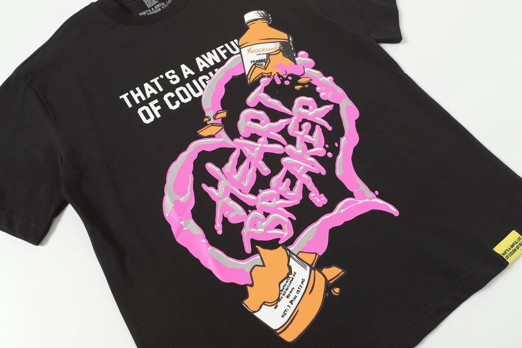 THAT'S A AWFUL LOT OF COUGH SYRUP Front & Back Graphic Short-Sleeve T-Shirt — front