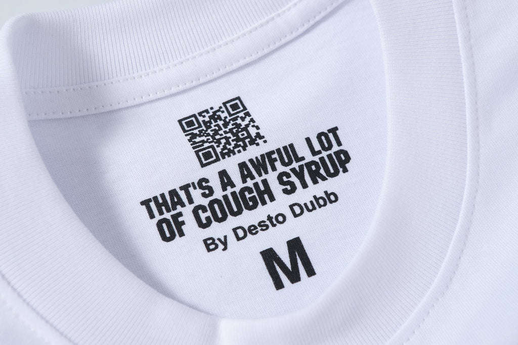 THAT'S A AWFUL LOT OF COUGH SYRUP Leaf Graphic Short-Sleeve T-Shirt — neck_label