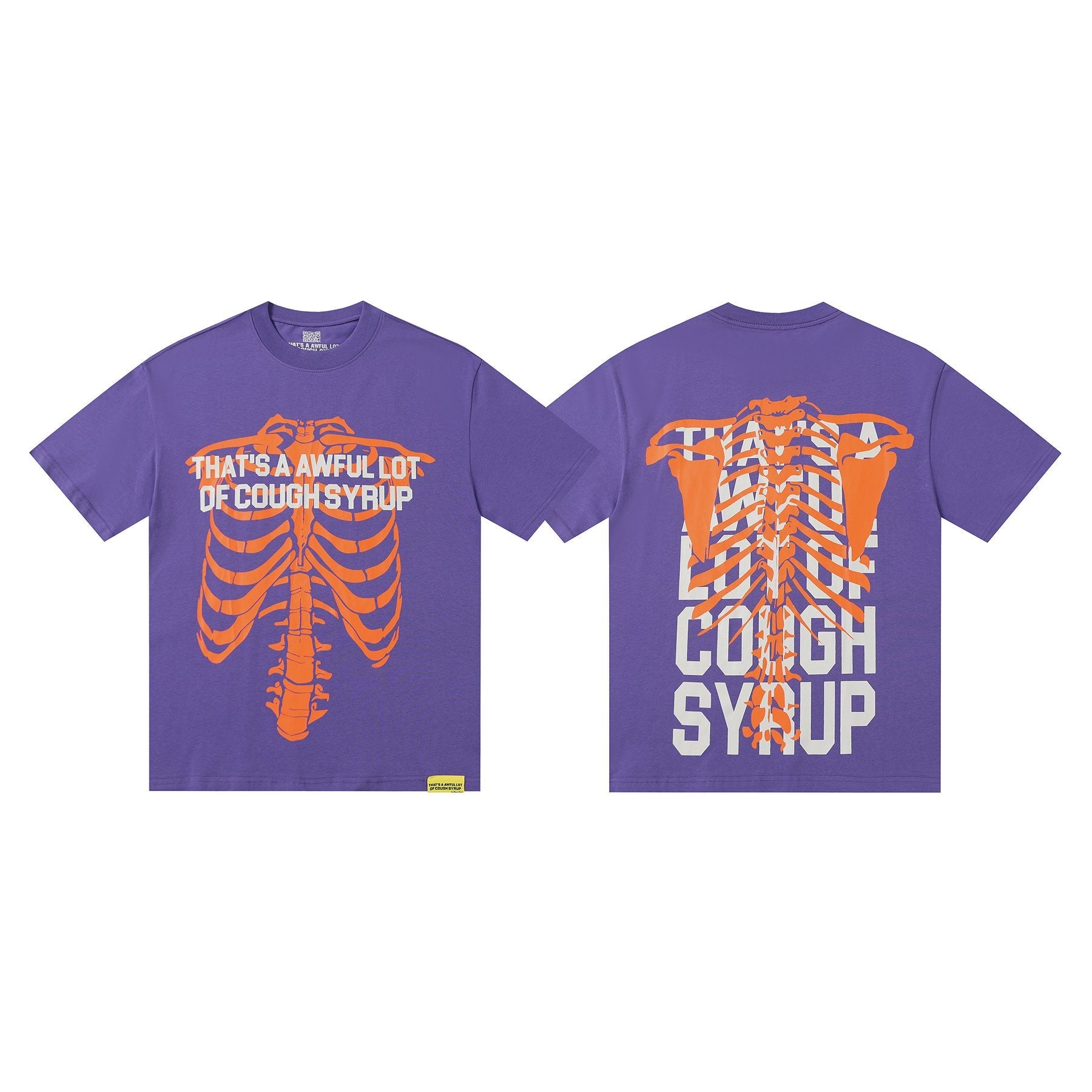 THAT'S A AWFUL LOT OF COUGH SYRUP Ribcage Graphic T-Shirt — front