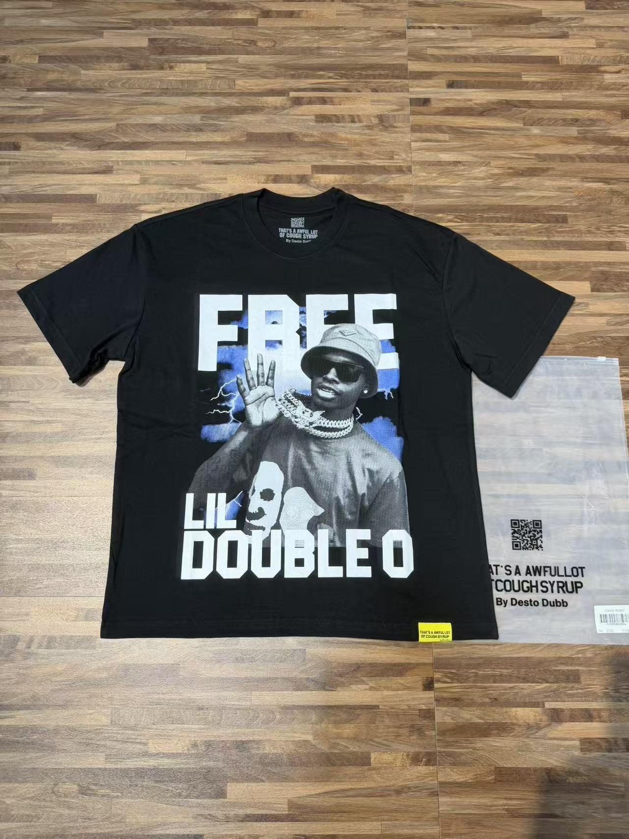 THAT'S A AWFUL LOT OF COUGH SYRUP White & Blue Graphic T-Shirt — context