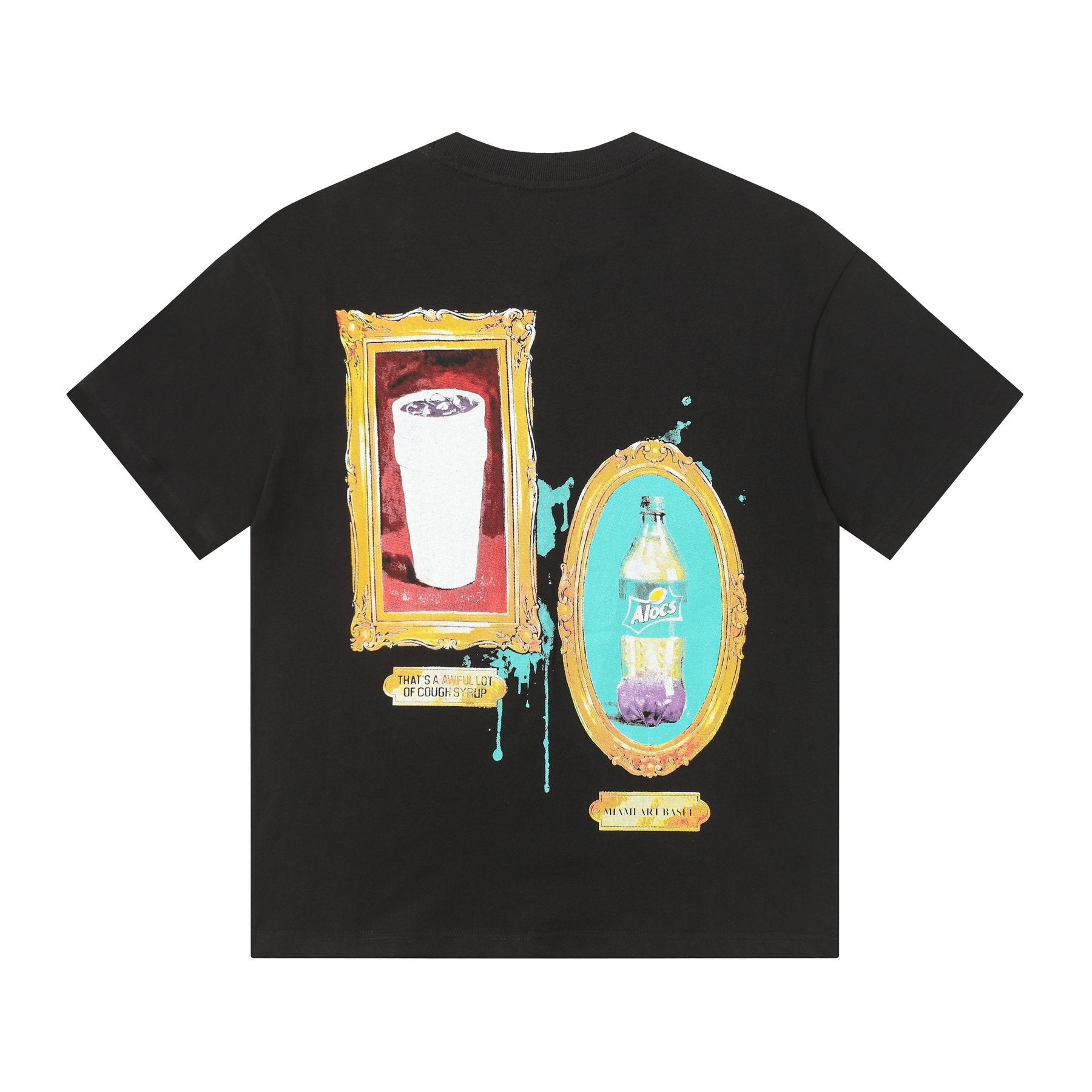 THAT'S A AWFUL LOT OF COUGH SYRUP Bottle Graphic T-Shirt — back