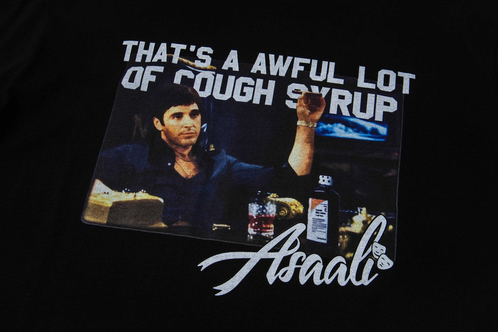 THAT'S A AWFUL LOT OF COUGH SYRUP Front & Back Graphic T-Shirt — detail