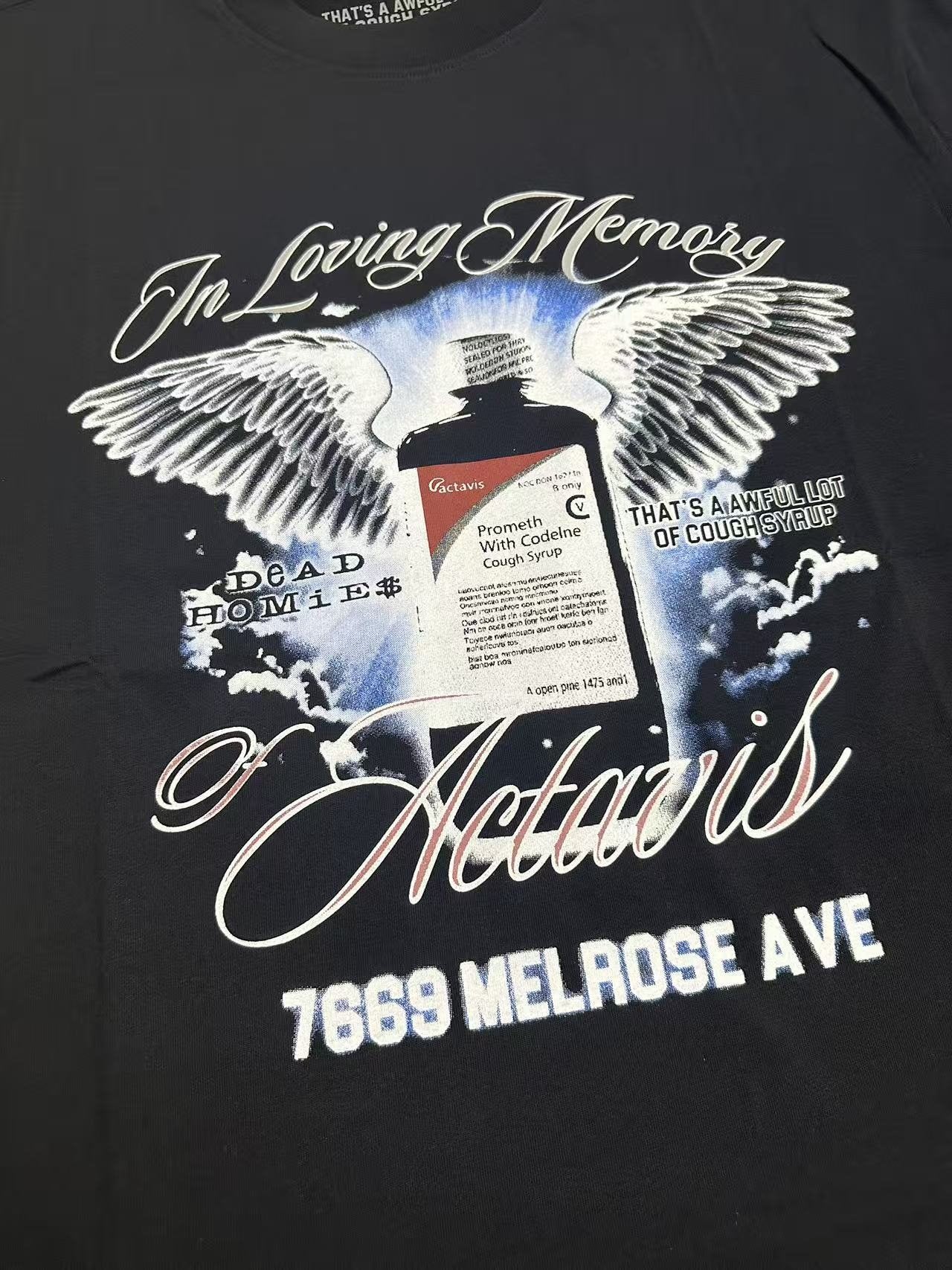THAT'S A AWFUL LOT OF COUGH SYRUP Front & Back Graphic T-Shirt — detail