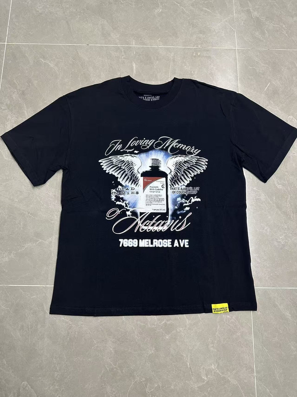 THAT'S A AWFUL LOT OF COUGH SYRUP Front & Back Graphic T-Shirt — front