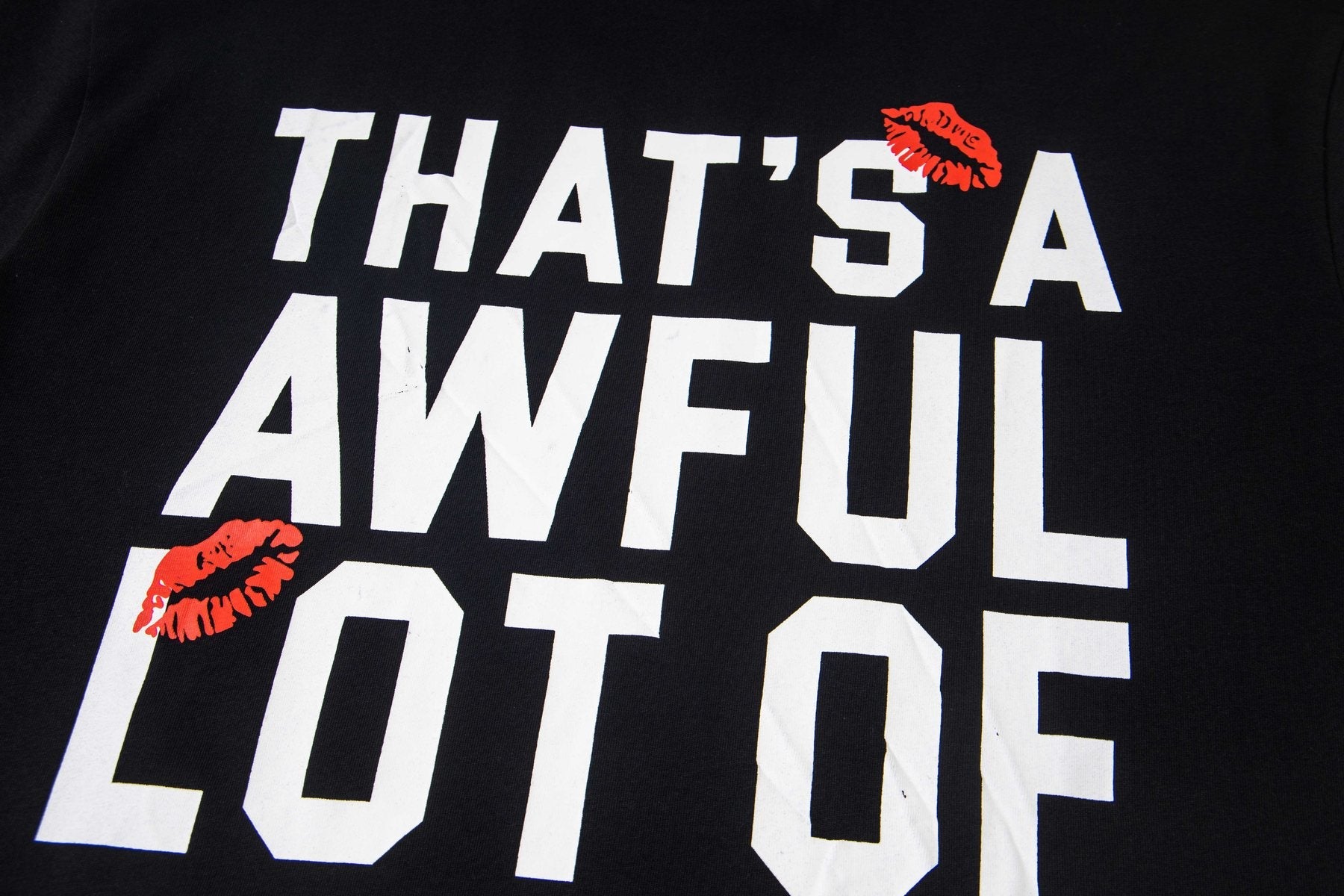 THAT'S A AWFUL LOT OF COUGH SYRUP Black Graphic Short-Sleeve T-Shirt — detail