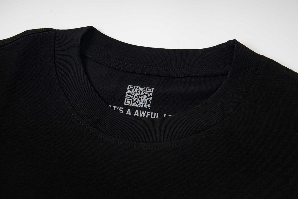 THAT'S A AWFUL LOT OF COUGH SYRUP Front & Back Graphic T-Shirt — neck_label