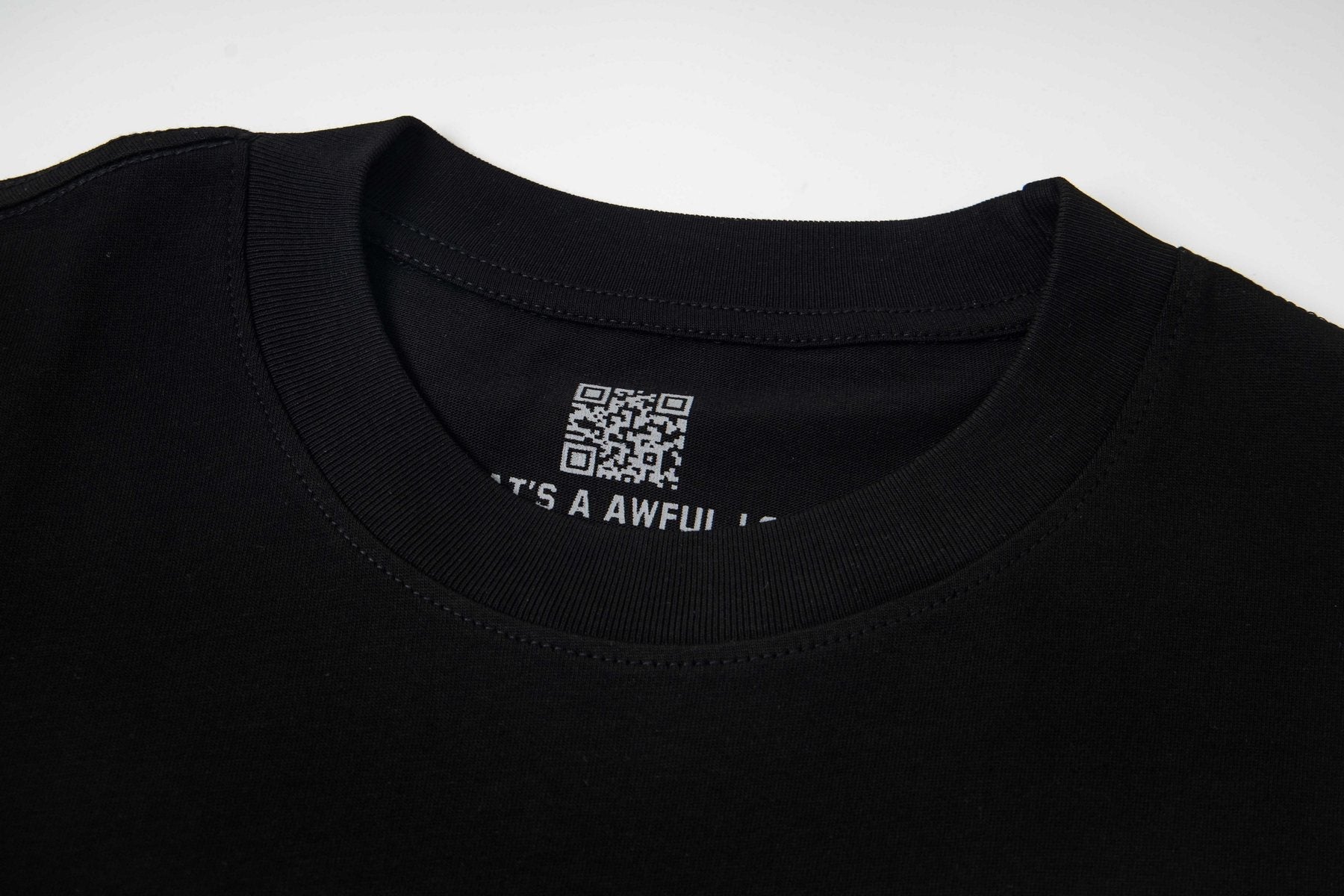 THAT'S A AWFUL LOT OF COUGH SYRUP Front & Back Graphic T-Shirt — neck_label