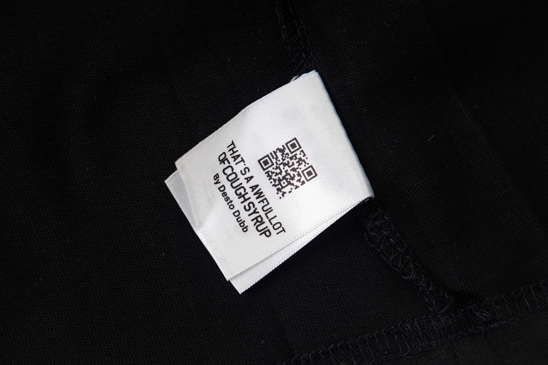 THAT'S A AWFUL LOT OF COUGH SYRUP Front & Back Graphic T-Shirt — neck_label
