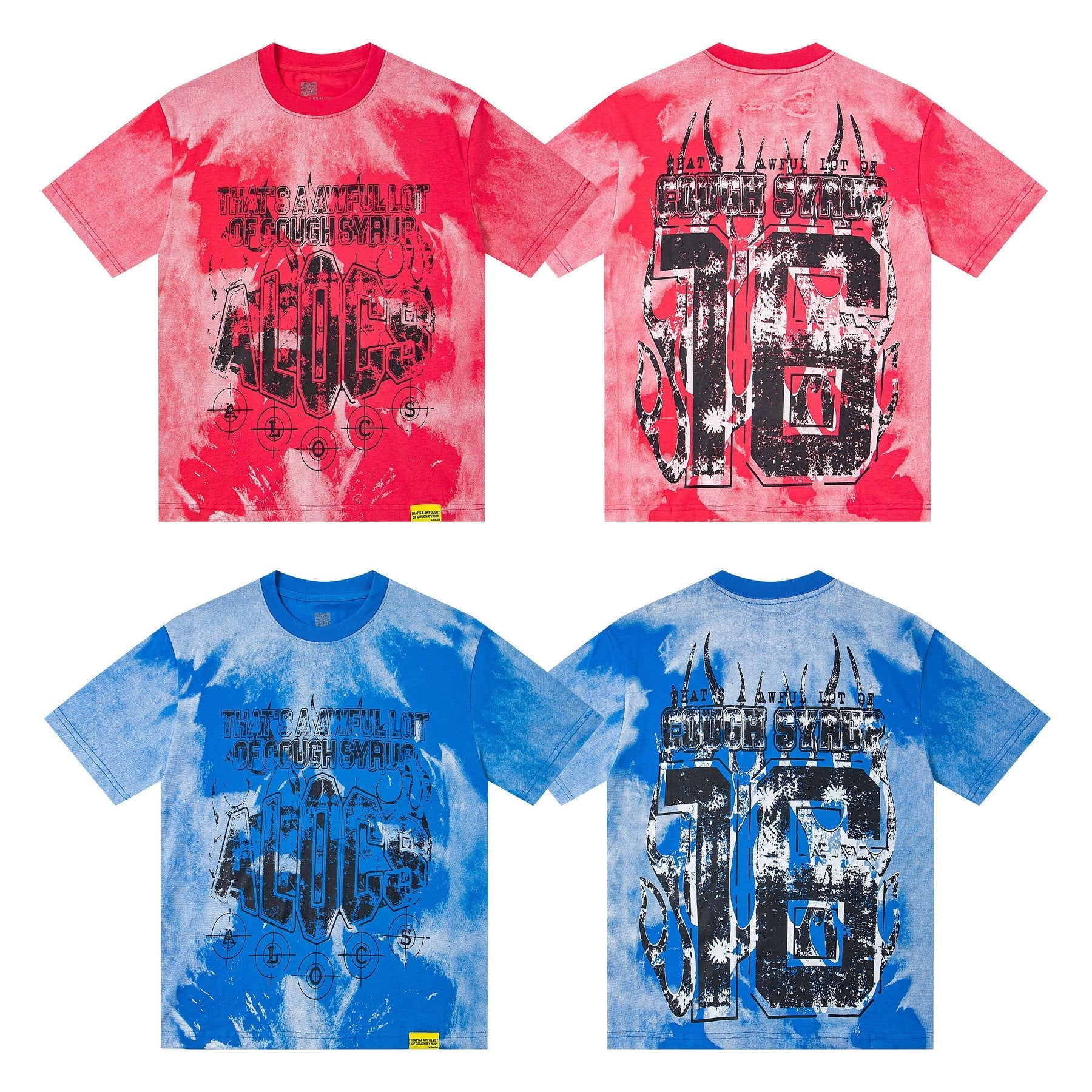 THAT'S A AWFUL LOT OF COUGH SYRUP Tie-Dye Graphic T-Shirt — comparison