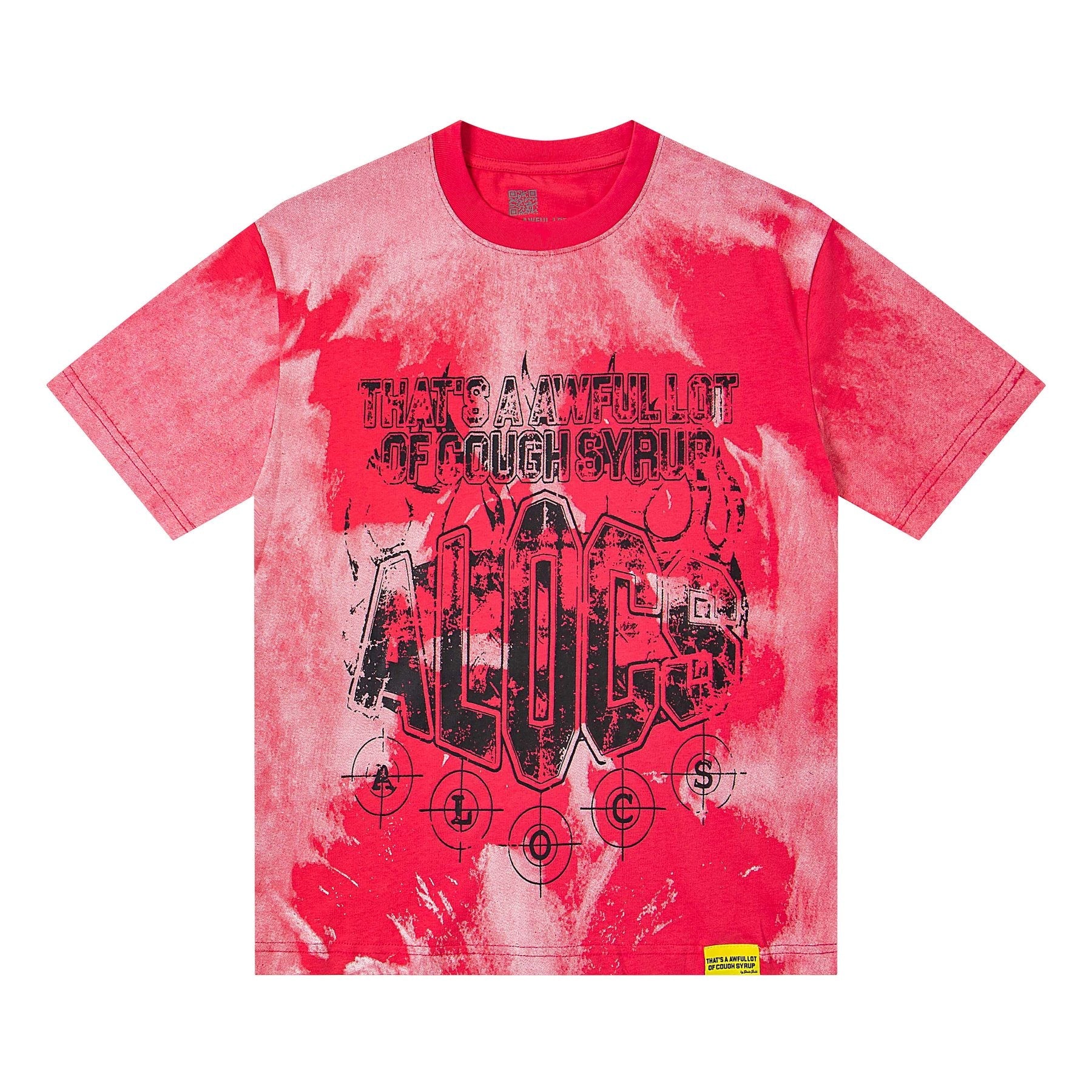 THAT'S A AWFUL LOT OF COUGH SYRUP Tie-Dye Graphic T-Shirt — front