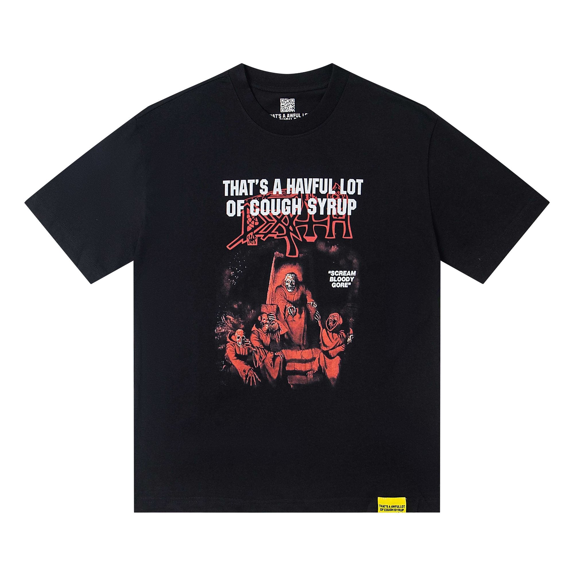 THAT'S A AWFUL LOT OF COUGH SYRUP Red/White Graphic Short-Sleeve T-Shirt — hero