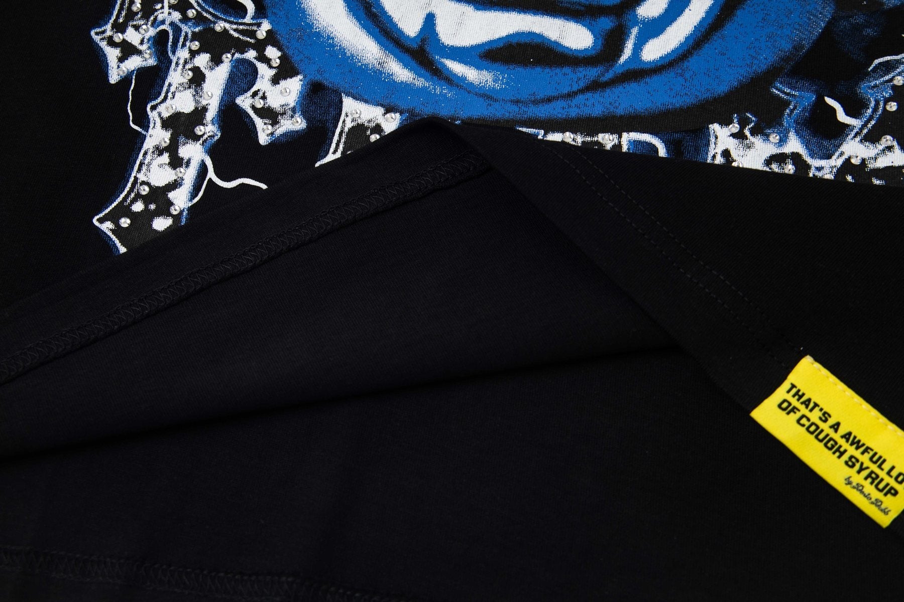 THAT'S A AWFUL LOT OF COUGH SYRUP Skull Graphic T-Shirt — detail