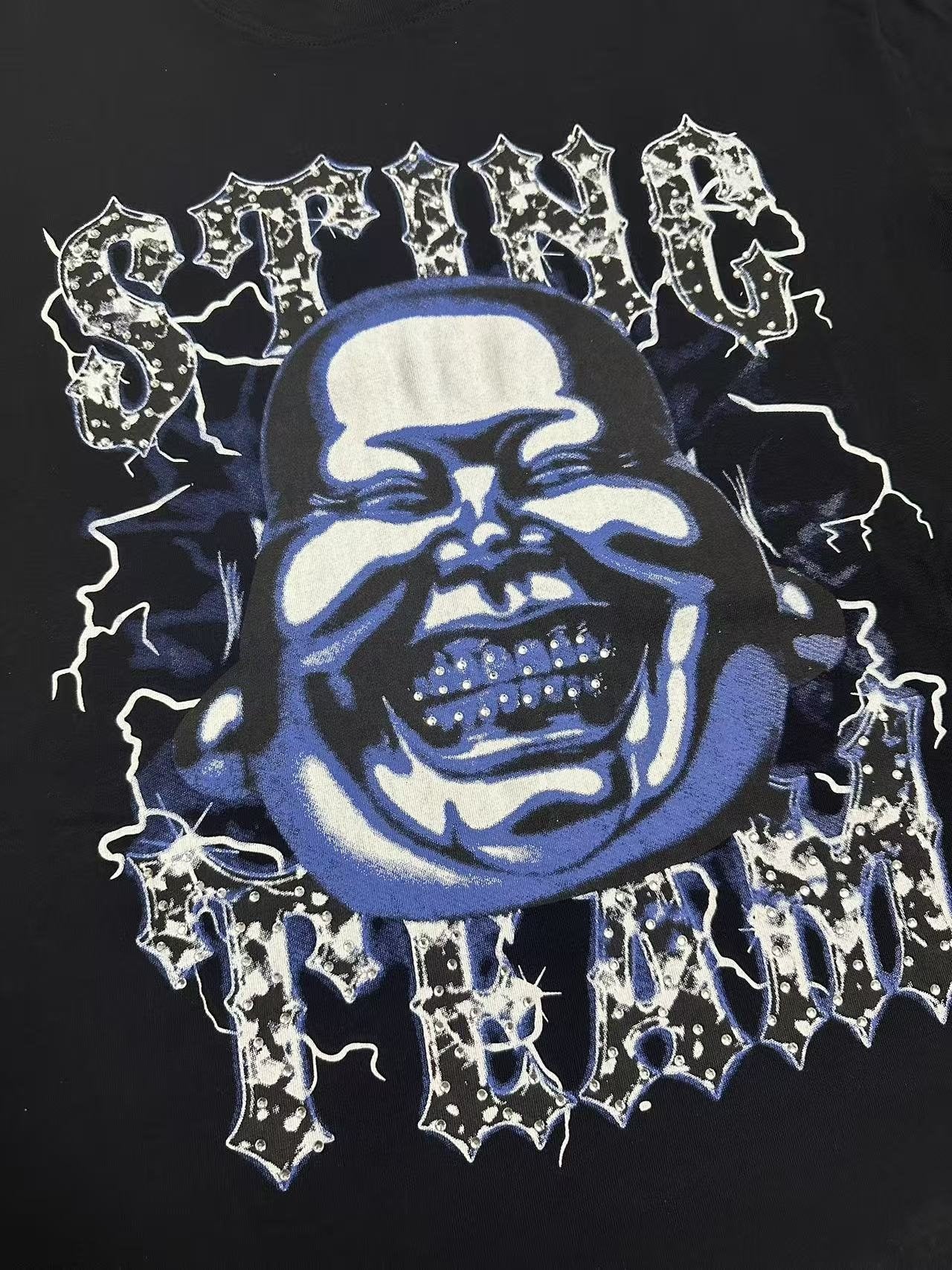 THAT'S A AWFUL LOT OF COUGH SYRUP Skull Graphic T-Shirt — detail