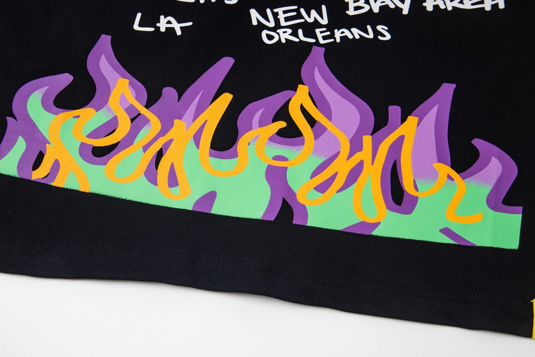 THAT'S A AWFUL LOT OF COUGH SYRUP PO UP Flame Graphic Short-Sleeve T-Shirt — detail