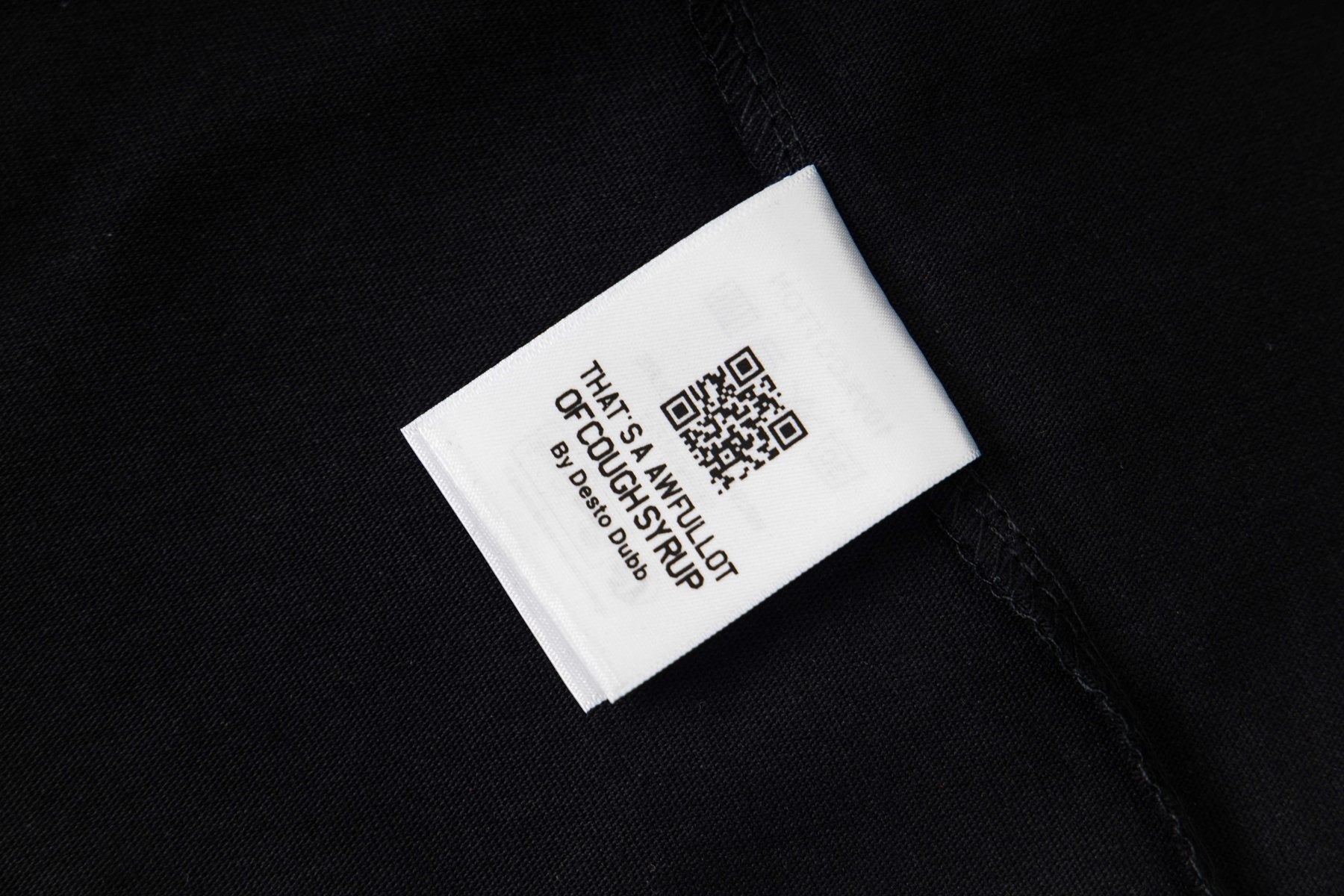 THAT'S A AWFUL LOT OF COUGH SYRUP PO UP Flame Graphic Short-Sleeve T-Shirt — neck_label