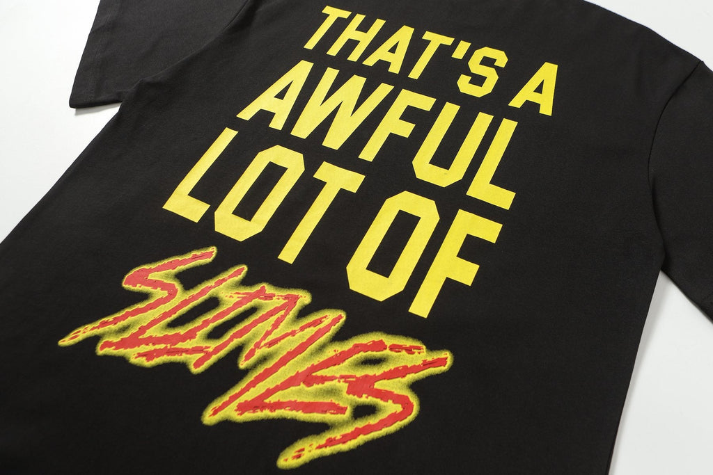 THAT'S A AWFUL LOT OF COUGH SYRUP Astronaut Slime Graphic T-Shirt — detail