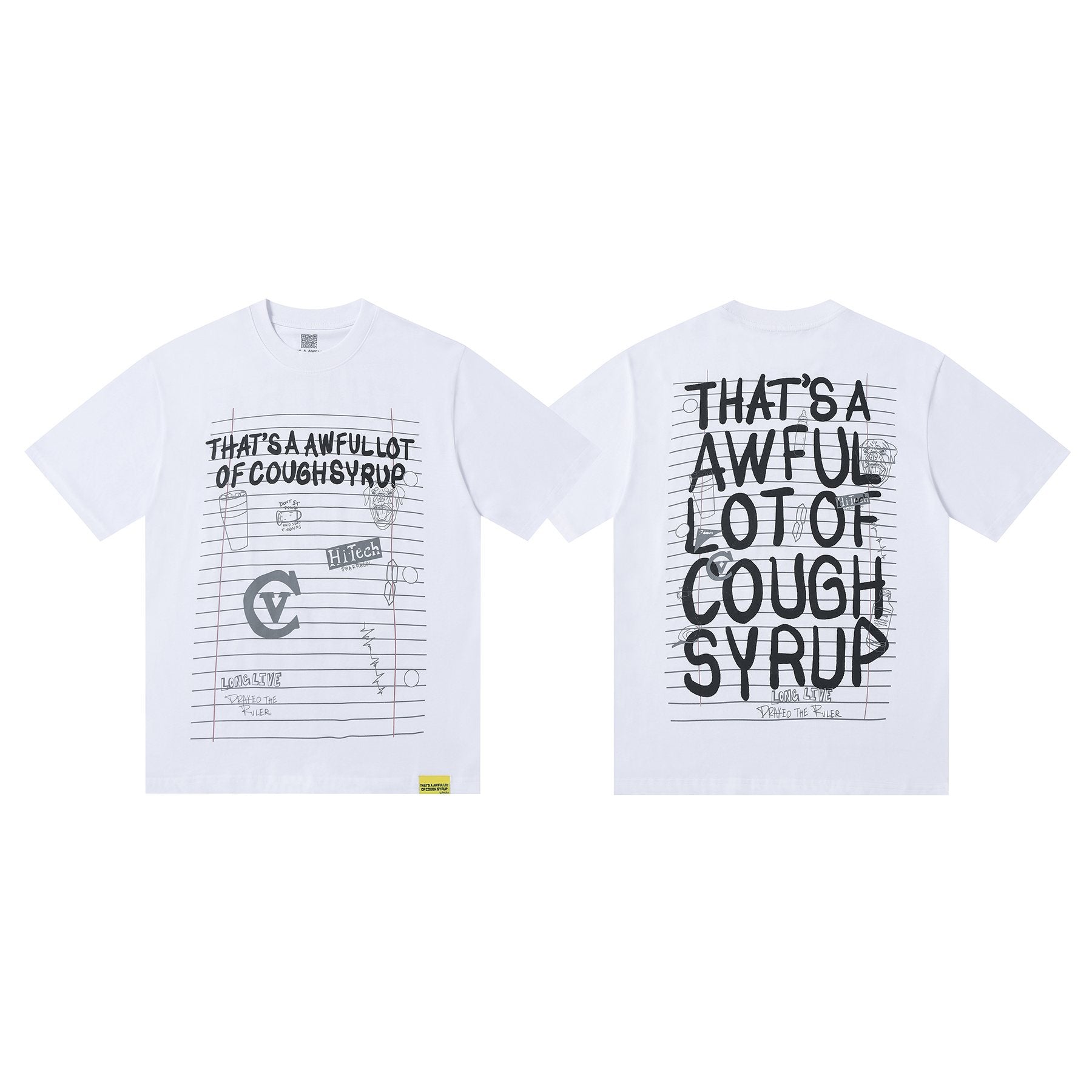 THAT'S A AWFUL LOT OF COUGH SYRUP Front & Back Graphic T-Shirt — front
