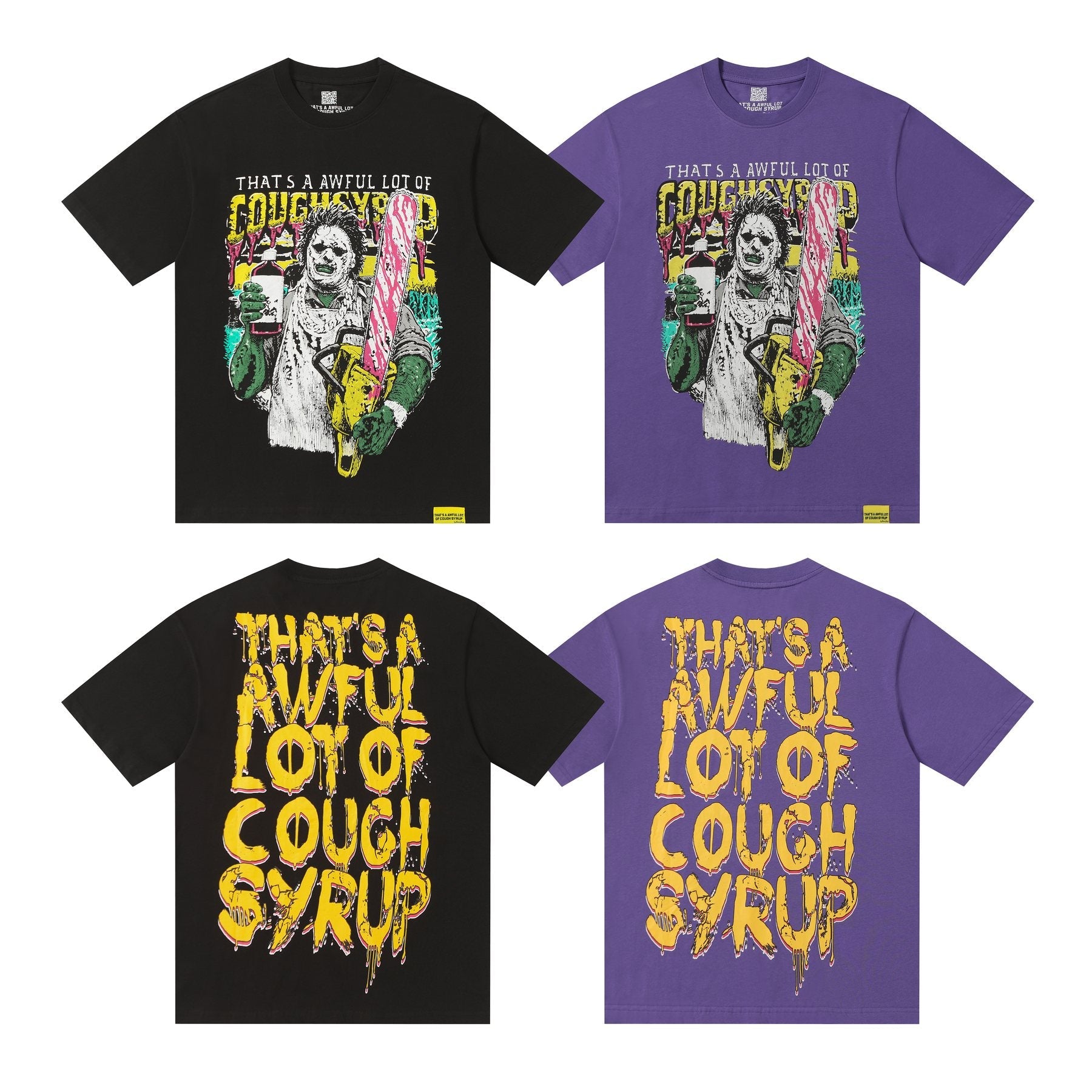 THAT'S A AWFUL LOT OF COUGH SYRUP Distressed Graphic T-Shirt — comparison