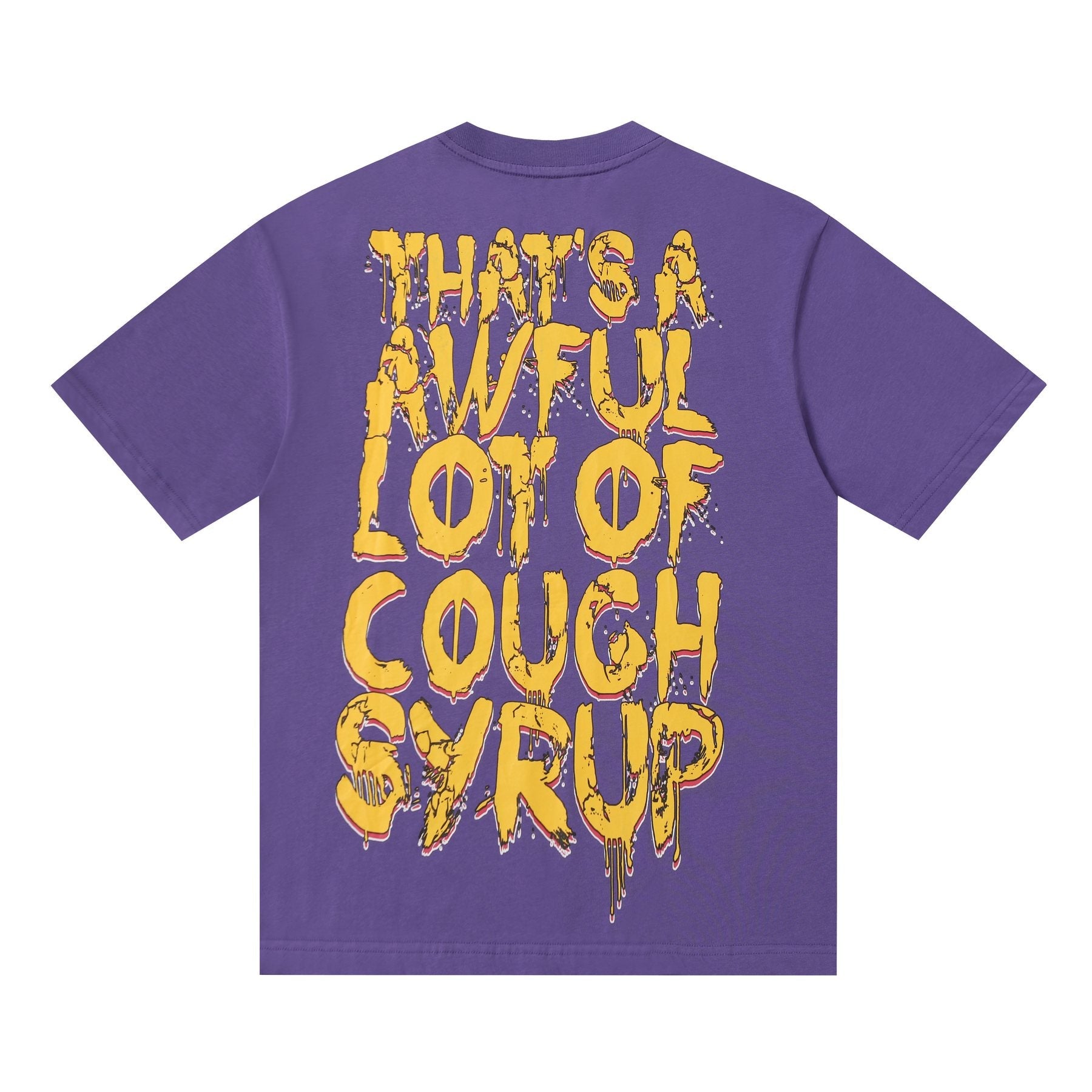 THAT'S A AWFUL LOT OF COUGH SYRUP Distressed Graphic T-Shirt — back