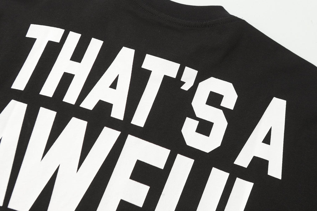 THAT'S A AWFUL LOT OF COUGH SYRUP Front & Back Graphic Short-Sleeve T-Shirt — detail