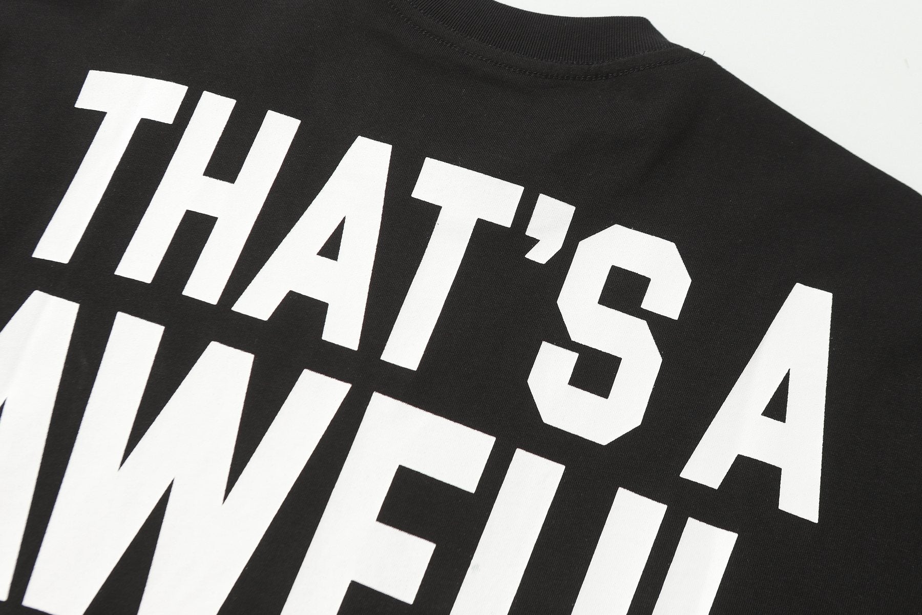 THAT'S A AWFUL LOT OF COUGH SYRUP Front & Back Graphic Short-Sleeve T-Shirt — detail