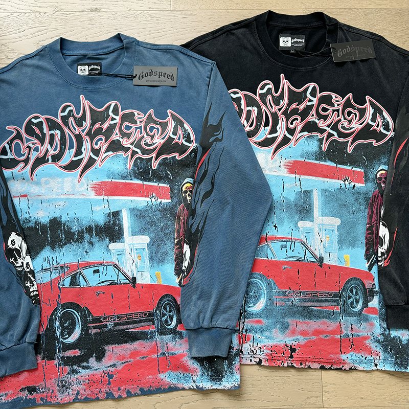 Godspeed Out of Many One Washed Long-Sleeve T-Shirt — context