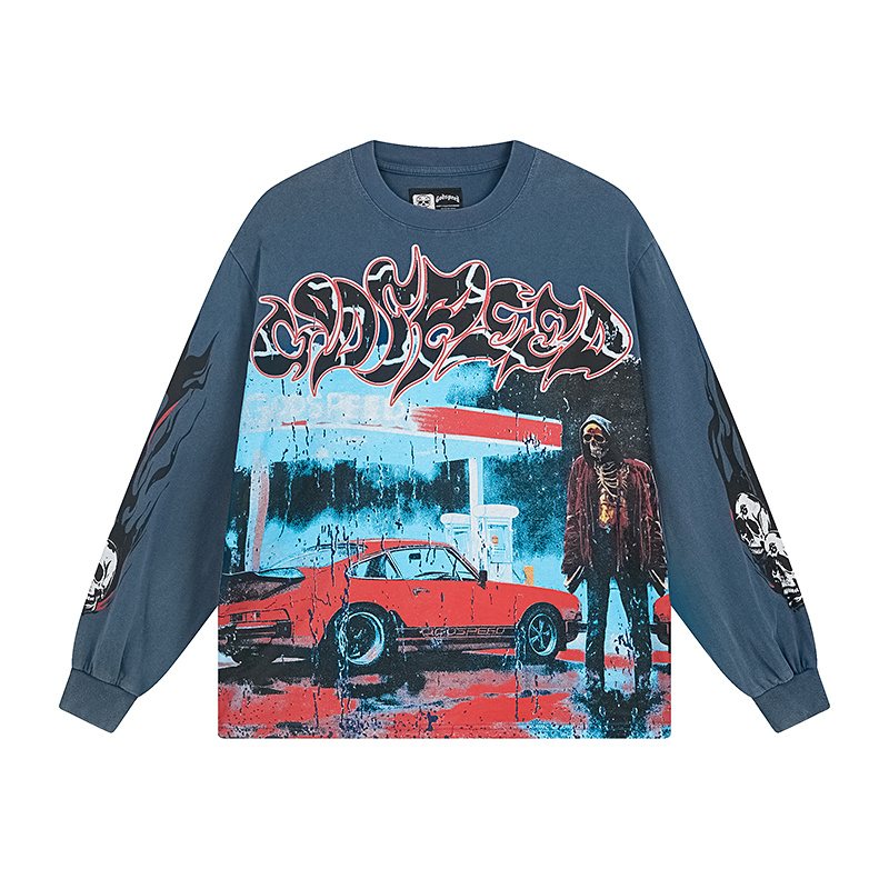 Godspeed Out of Many One Washed Long-Sleeve T-Shirt — hero