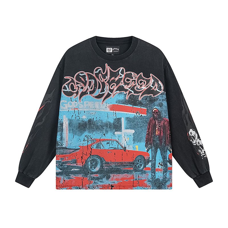 Godspeed Out of Many One Washed Long-Sleeve T-Shirt — front