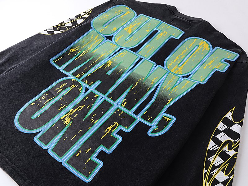 Godspeed Washed Black Car Graphic Long-Sleeve T-Shirt — detail