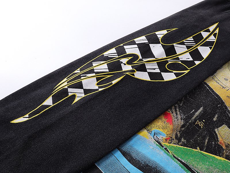 Godspeed Washed Black Car Graphic Long-Sleeve T-Shirt — detail