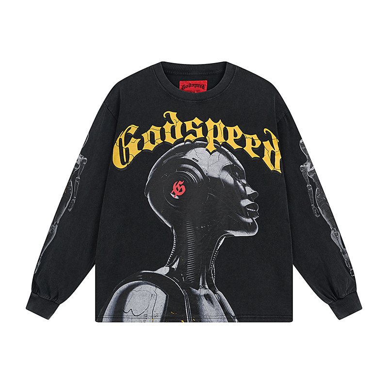 Godspeed Out of Many One Washed Long-Sleeve T-Shirt — front