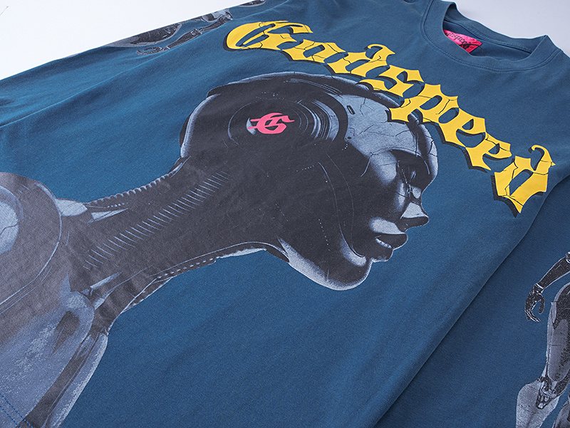 Godspeed Out of Many One Washed Long-Sleeve T-Shirt — detail