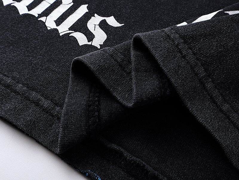 Godspeed Washed Black Graphic Long-Sleeve T-Shirt — detail