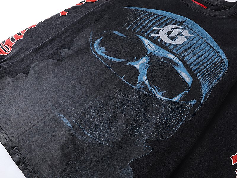 Godspeed Washed Black Graphic Long-Sleeve T-Shirt — detail