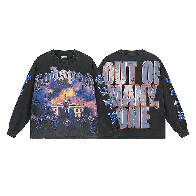 Godspeed Mansion Graphic Long-Sleeve T-Shirt — hero
