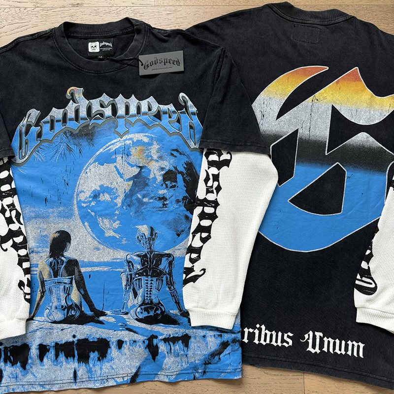 Godspeed E Pluribus Unum Layered Long-Sleeve T-Shirt — context